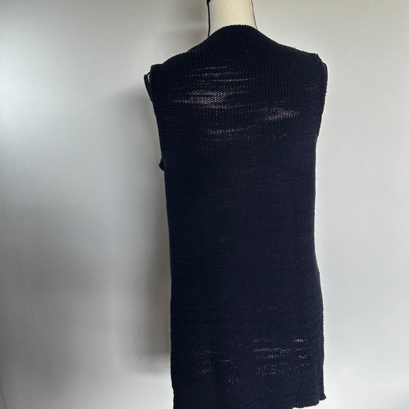 J. Crew Tunic Sweater Tank S Navy Blue Swank Top Blouse Knit Women's - Picture 5 of 8